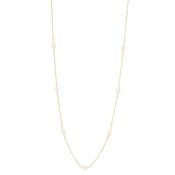9kt Gold Seven Pearl Chain Necklace