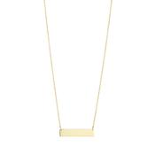 9kt Gold Classic Bar Pendant Necklace
