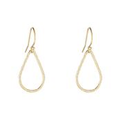 Gold Filled Textured Tear Drop Earrings