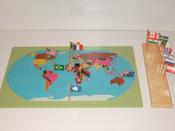 Flag Stand World Map with Flags