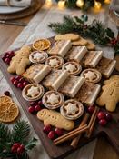 Light Christmas Cake, Mince Pie &amp;amp; Ginger Bread Combo Platter