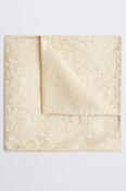 Champagne Floral Swirl Silk Pocket Square image