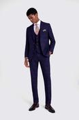 Slim Fit Navy Black Check Suit image