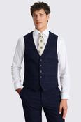 Slim Fit Navy Black Check Waistcoat image