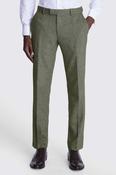 Slim Fit Sage Herringbone Trousers image