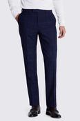 Tailored Fit Navy Black Check Trousers image