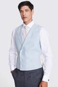 Tailored Fit Sky Linen Morning Waistcoat  image