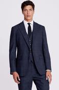 Regular Fit Navy Black Check Trousers image