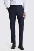 Tailored Fit Navy Check Performance Trousers image