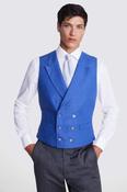 Tailored Fit Royal Blue Linen Morning Waistcoat  image
