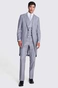 Italian Tailored Fit Grey Sharkskin Suit Trousers image