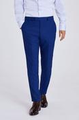 Slim Fit Blue Slub Trousers image