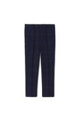 Boys Navy Black Check Trousers image