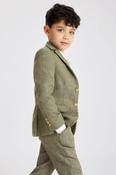 Boys Sage Herringbone Tweed Trousers image