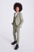 Boys Sage Herringbone Tweed Trousers image