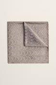 Gold Small Paisley Silk Pocket Square image