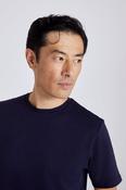 Navy Cotton Crew Neck T-Shirt image