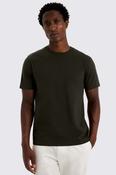 Khaki Cotton Crew-Neck T-Shirt image