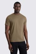 Dark Taupe Cotton Crew-Neck T-Shirt image