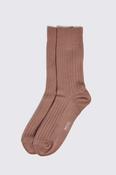 Dusty Pink Fine Ribbed Socks image