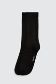 Black Fine Ribbed Socks image