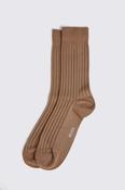 Taupe Fine Ribbed Socks image