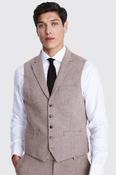 Slim Fit Stone Donegal Waistcoat image