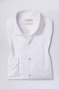 Slim Fit White Dobby Stretch Shirt image