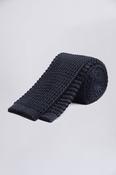 Navy Knitted Silk Tie image