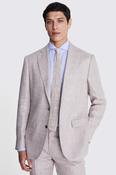 Tailored Fit Oatmeal Linen Suit image