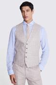 Tailored Fit Oatmeal linen Waistcoat