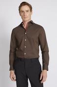 Slim Fit Chocolate Stretch Shirt image