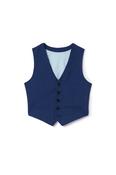 Boys Blue Slub Waistcoat image
