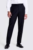 Regular Fit Black Twill Trousers