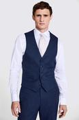 Tailored Fit Blue Flannel Waistcoat image