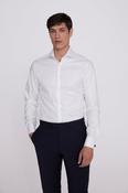 Slim Fit White Cotton Twill Shirt image