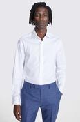 Tailored Fit White Dobby Stretch Shirt image
