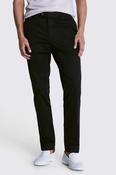 Slim Fit Black Cotton-Stretch Chinos 