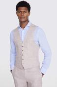 Regular Fit Oatmeal Linen Waistcoat