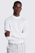 White Merino-Blend Mock-Neck Jumper image
