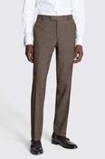Slim Fit Brown Tweed Trousers  image