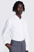 Slim Fit White Cotton Poplin Non-Iron Shirt image