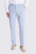Slim Fit Light Blue Flannel Trousers  image