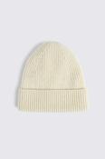 Winter White Cashmere Blend Ribbed Beanie image