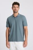 Teal Cotton Piqué Polo Shirt image