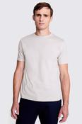 Light Taupe Cotton Crew-Neck T-Shirt