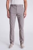 Slim Fit Dark Taupe Cotton-Stretch Chinos