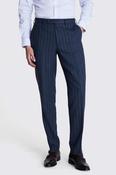 Italian Tailored Fit Blue Stripe Trousers image