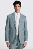 Italian Tailored Fit Green Stripe Suit image