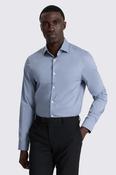 Slim Fit Mid Blue Stretch Shirt image